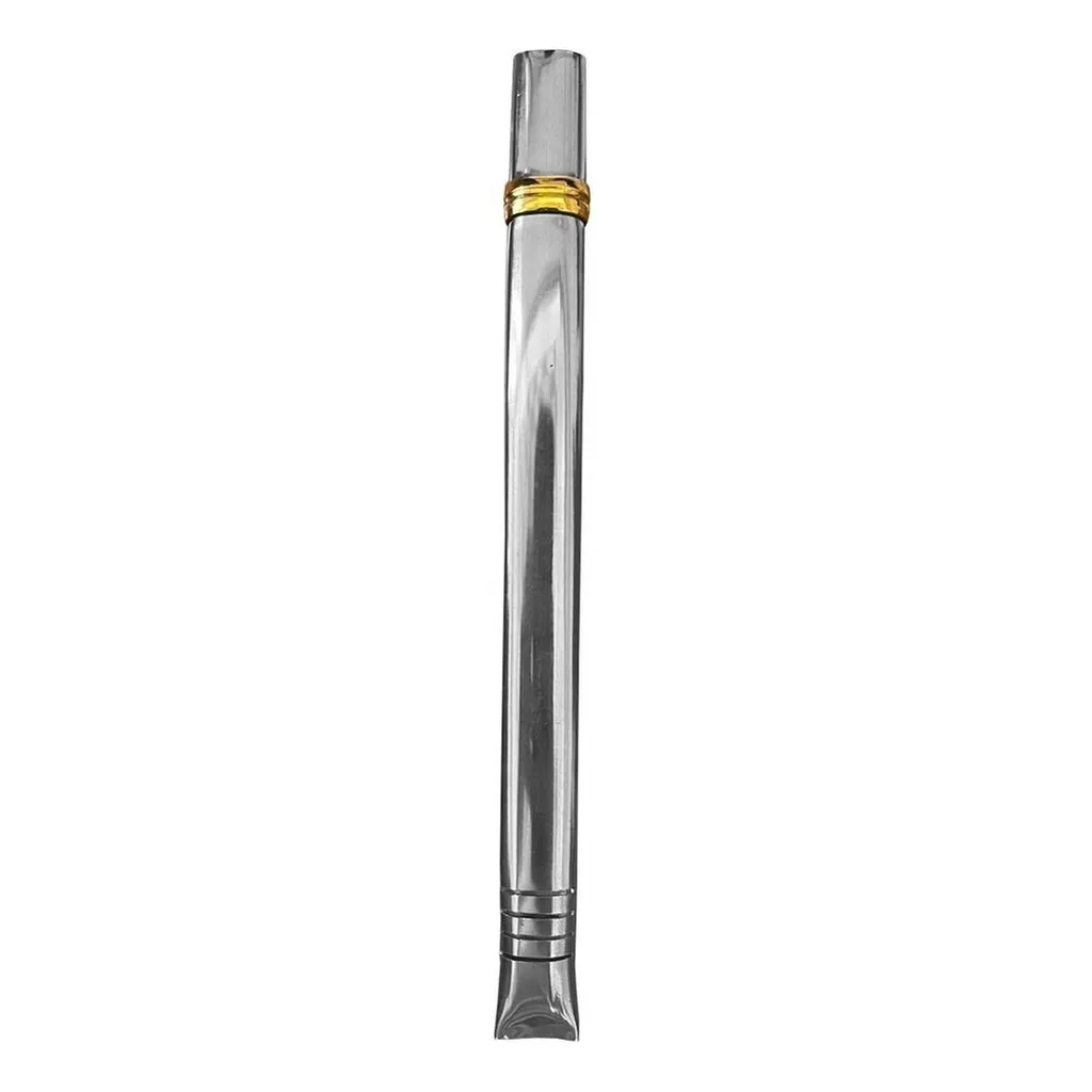 Bombilla Plana de Acero Inoxidable con virola de bronce - Imagen 2